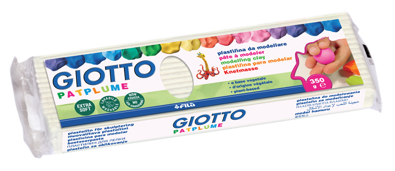 O Tom Certo PLASTICINA GIOTTO PATPLUME BRANCO 350GR MODELAR GAMA