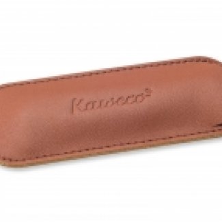 KAWECO ECO LEATHER POUCH COGNAC BROWN FOR 1 SPORT PEN