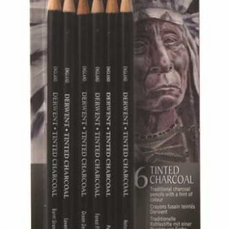 BLISTER LAPIS CARVAO COLORIDO 6 CORES DERWENT