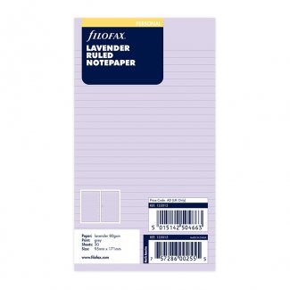 FILOFAX RECARGA PESSOAL PAUTADO LAVANDA 30 FLH