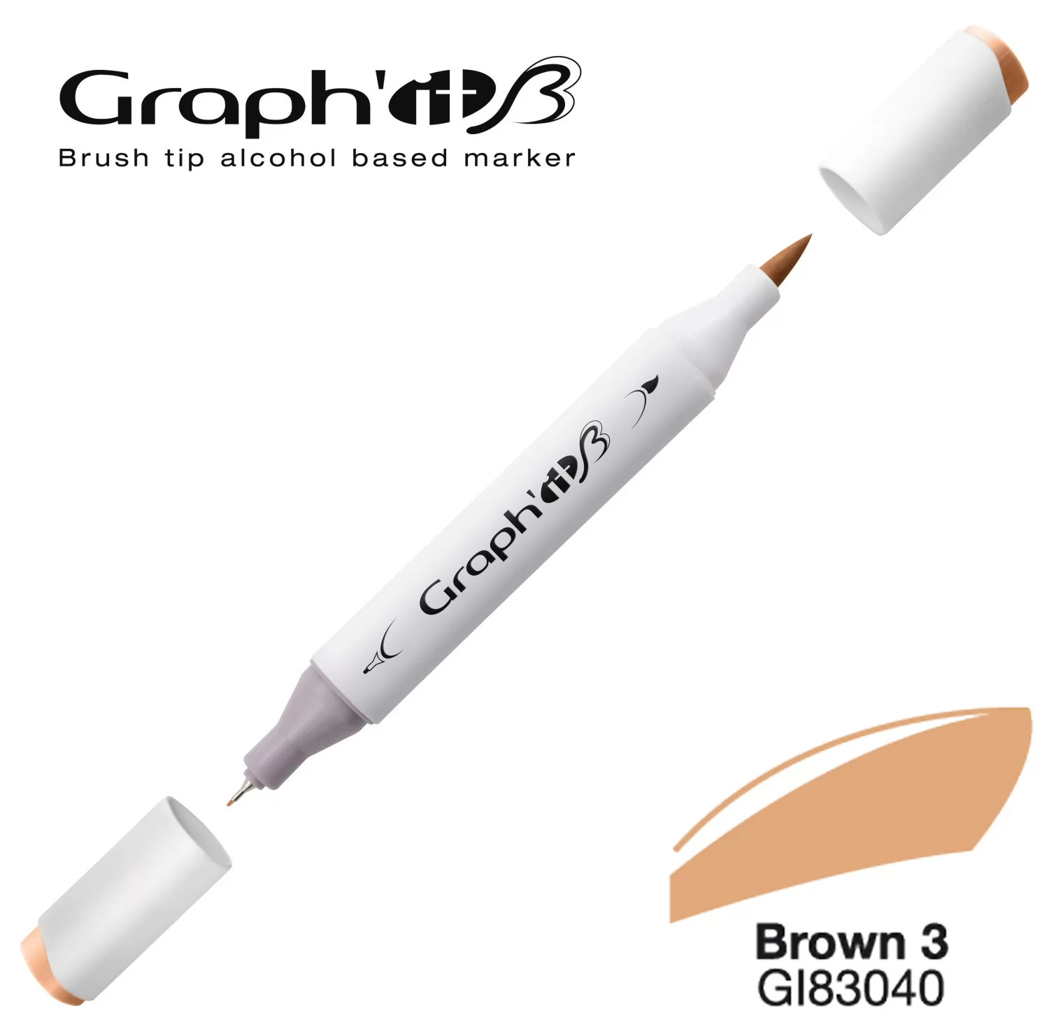 GRAPH` IT BRUSH 3040-BROWN 3