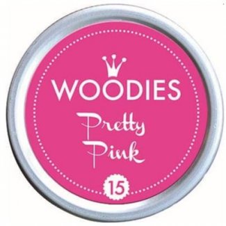 ALMOFADA CARIMBO WOODIS PRETTY PINK 15