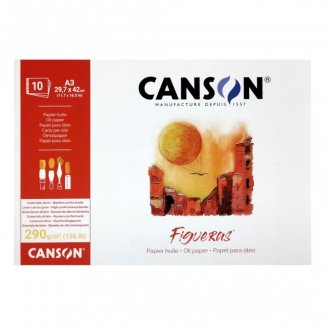 BLOCO PINTURA A ÓLEO FIGUEIRAS 290GR 10FLS A3  CANSON
