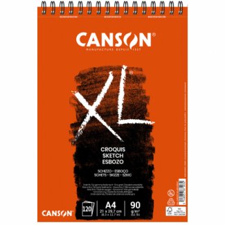 BLOCO XL ESBOÇO A4 ESPIRAL 120FLS 90GR CANSON