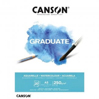 BLOCO AQUARELA GRADUATE A5 20FOLS 250GR CANSON