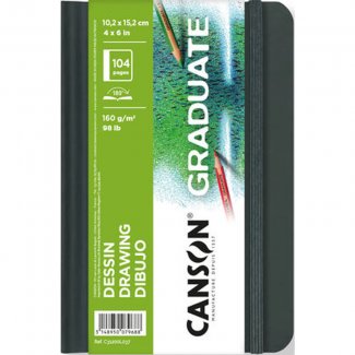 DIÁRIO GRÁFICO DESSENHO GRADUATE 10,2X15,2CM 160GR 52 FOLHAS CANSON
