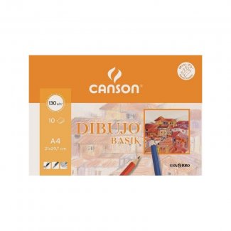 PAPEL DESENHO BASIC A4 10 FLS 130GR CANSON
