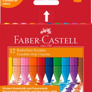 LAPIS DE CERA GRIP TRIANGULAR CX 12 FABER CASTEL