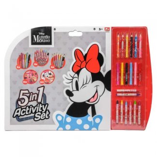 CONJUNTO MULTI-ACTIVIDADES  MICKEY- BLOCO+STIKERS+LAPIS+MARCADORES