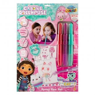 CONJUNTO CANETA DE SOPRO + STENCIL - GABBY S DOLLHOUSE