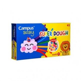 CONJUNTO PLASTICINA 6 CORES 100 GR + MOLDES
