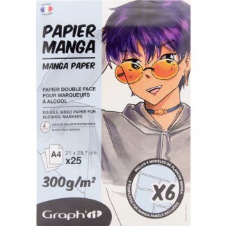 BLOCO DE MANGÁ GRAPH`IT A4 25 FOLHAS 300GR