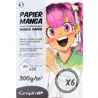 BLOCO DE MANGÁ GRAPH`IT A5  25 FOLHAS 300GR