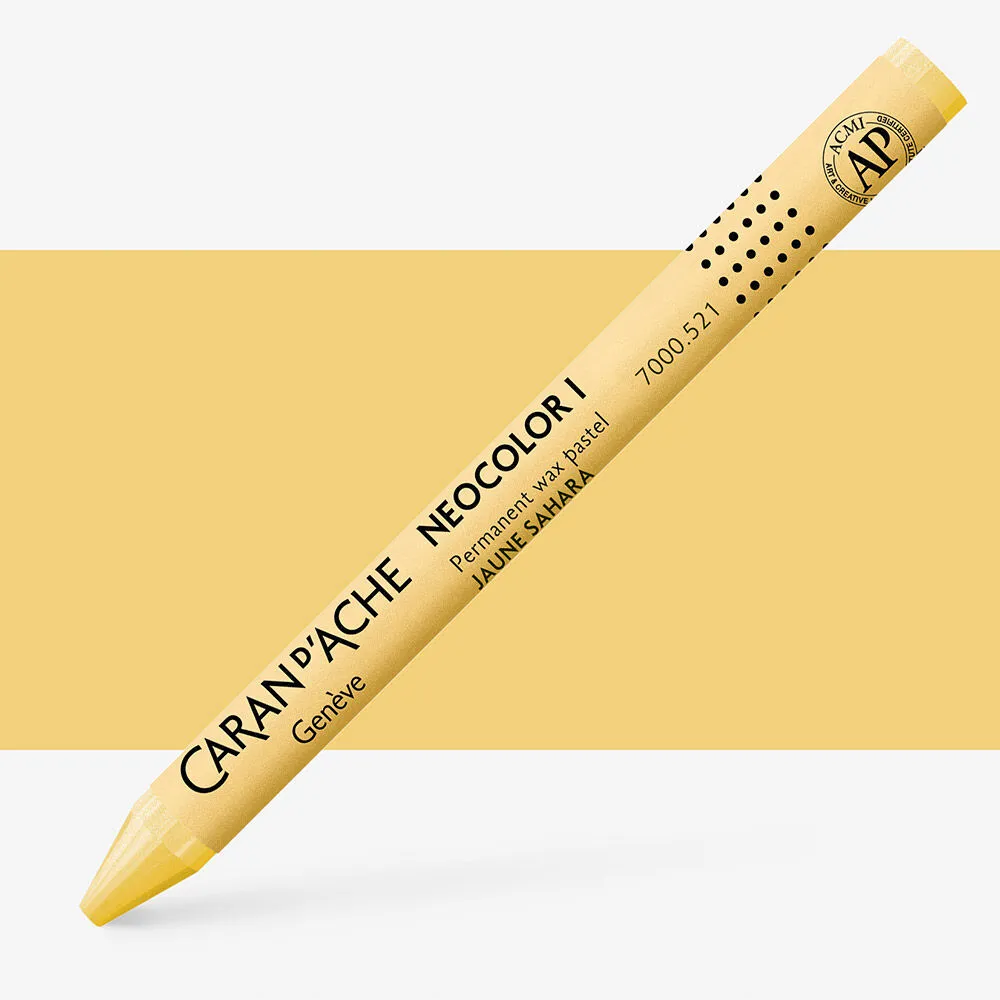 LÁPIS DE CERA NEOCOLOR I AMARELO SAHARA CARAN D´ ACHE