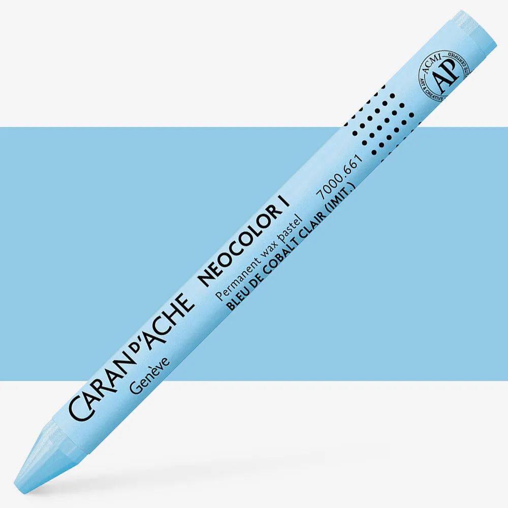 LÁPIS DE CERA NEOCOLOR I AZUL COBALTO  CLARO CARAN D` ACHE