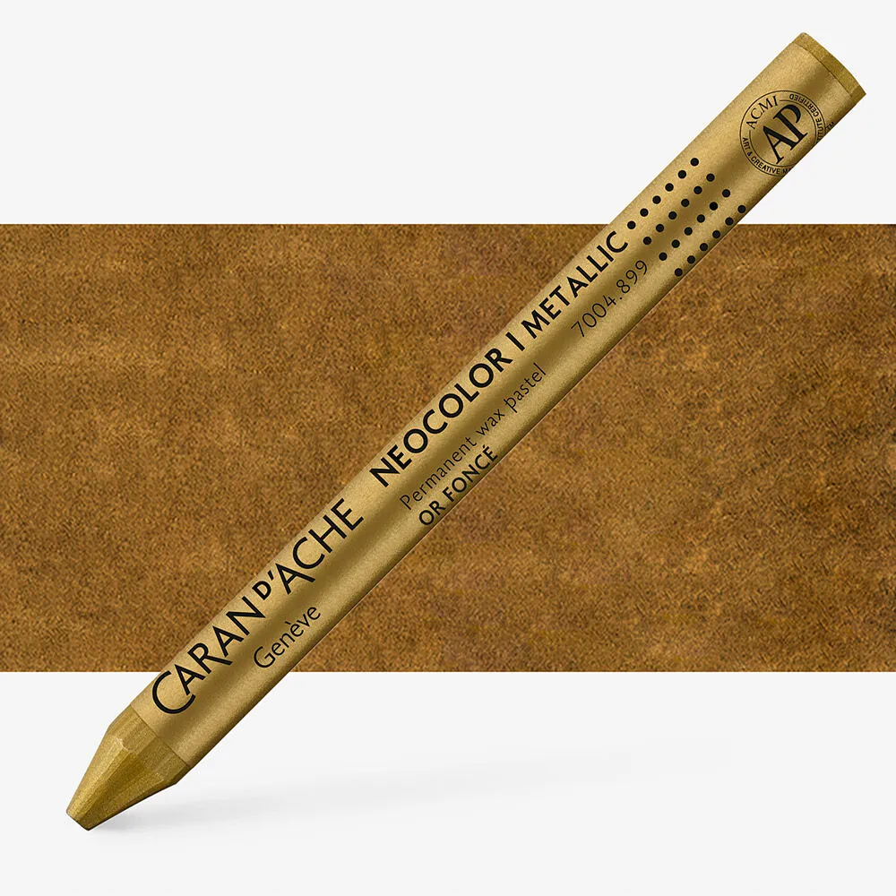 LÁPIS DE CERA NEOCOLOR I  METALICO OURO ANTIGO  CARAN D´ ACHE