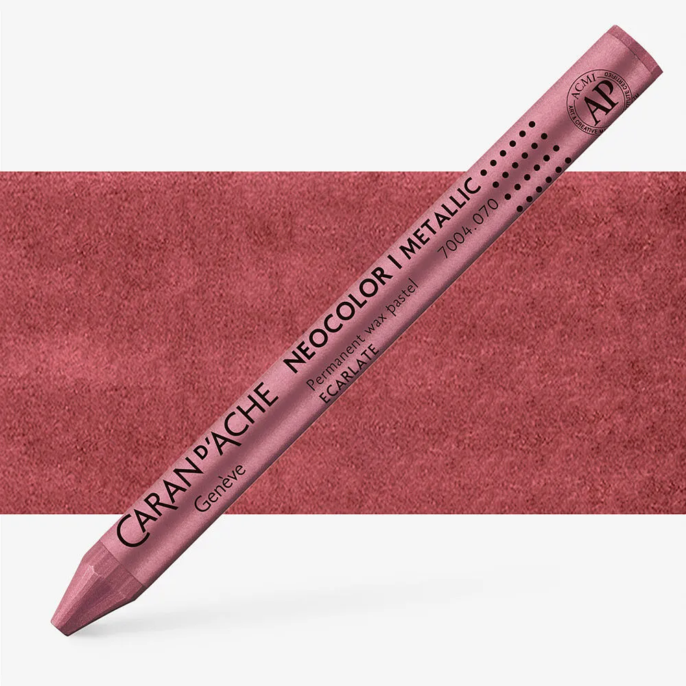 LÁPIS DE CERA NEOCOLOR I  METALICO ESCARLATE  CARAN D´ ACHE