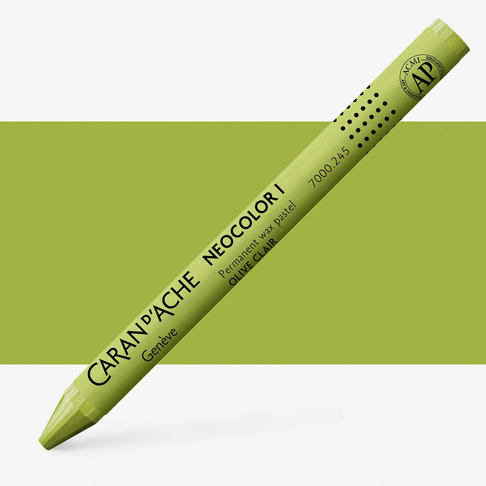 LÁPIS DE CERA NEOCOLOR I  VERDE OLIVEIRA CLARO CARAN D´ ACHE