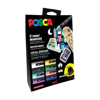CONJUNTO 8 MARCADORES PC-5M SORT.COM BOLSA TECIDO