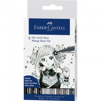 BLOCO C/ 8 MARCADORES PITT PINCEL MANGA FABER - CASTELL22,81