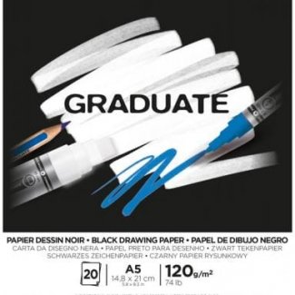 BLOCO GRADUATE COR PRETA  A5 20FS 120GR CANSON
