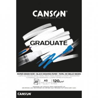 BLOCO GRADUATE COR PRETA  A3 20FS 120GR CANSON