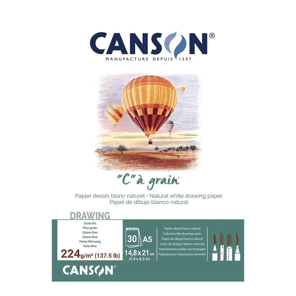 BLOCO DESENHO C Á GRAIN  A5 224GR 30FLS CANSON