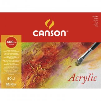 BLOCO ACRILICO FINO 400GR 50FLS 32X41 CANSON