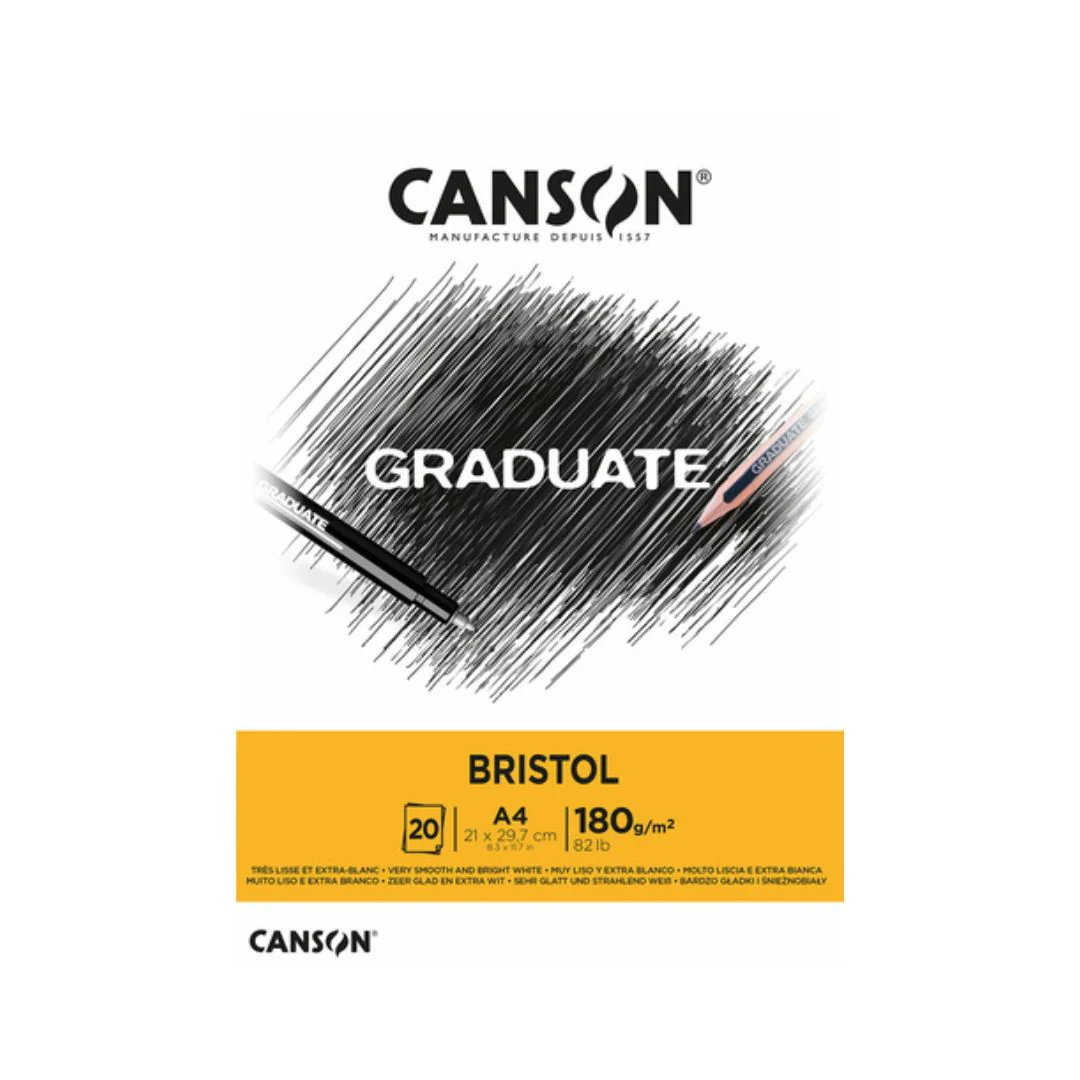 BLOCO EXTRALISO GRADUATE BRISTOL A4 20FLS 180GR CANSON
