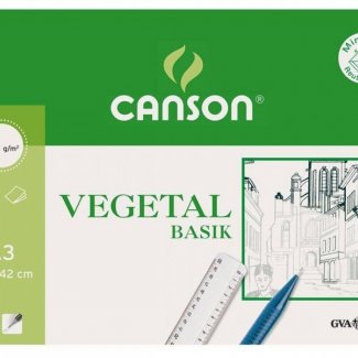 PAPEL VEGETAL BASIK A3 95GR 12 FLS. CANSON