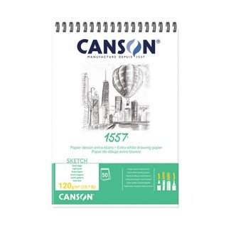 BLOCO DESENHO ESPIRAL ESBOÇO A5 1557 50 FLS 120GRS  CANSON