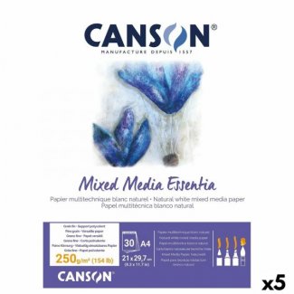 BLOCO MIXED MEDIA ESSENTIA A4 30FLS 250GR CANSON