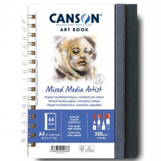 BLOCO DESENHO MIXED MEDIA ARTIST A4 300GR CANSON