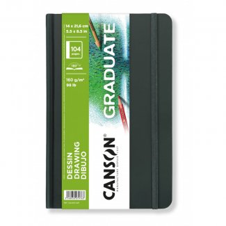 DIÁRIO GRÁFICO DESSENHO GRADUATE 14X21,6CM 160GR 52 FOLHAS CANSON