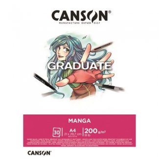 BLOCO GRADUATE MANGA 30 FLH A4 200 GR CANSON