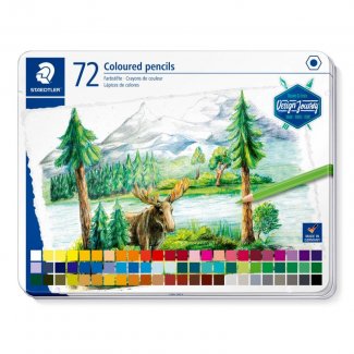 LÁPIS DE COR C/72  C4007817071076ORES CAIXA METALICA JOURNEY STAEDTLER