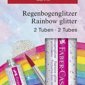 CONJUNTO C/2 TUBOS GLITTER ARCO-IRIS FABER-CASTELL