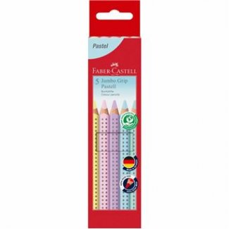CAIXA  C/5 LAPIS GRIP JUMBO CORES PASTEL FABER CASTEL