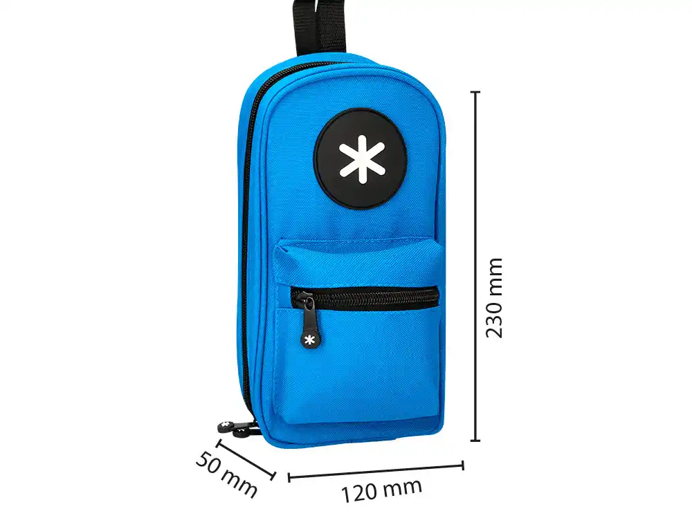 ESTOJO ESCOLAR ANTARTIK DE 4 COMPARTIMENTOS AZUL