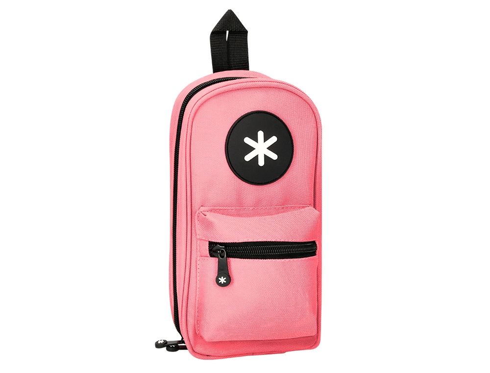ESTOJO ESCOLAR ANTARTIK DE 4 COMPARTIMENTOS ROSA