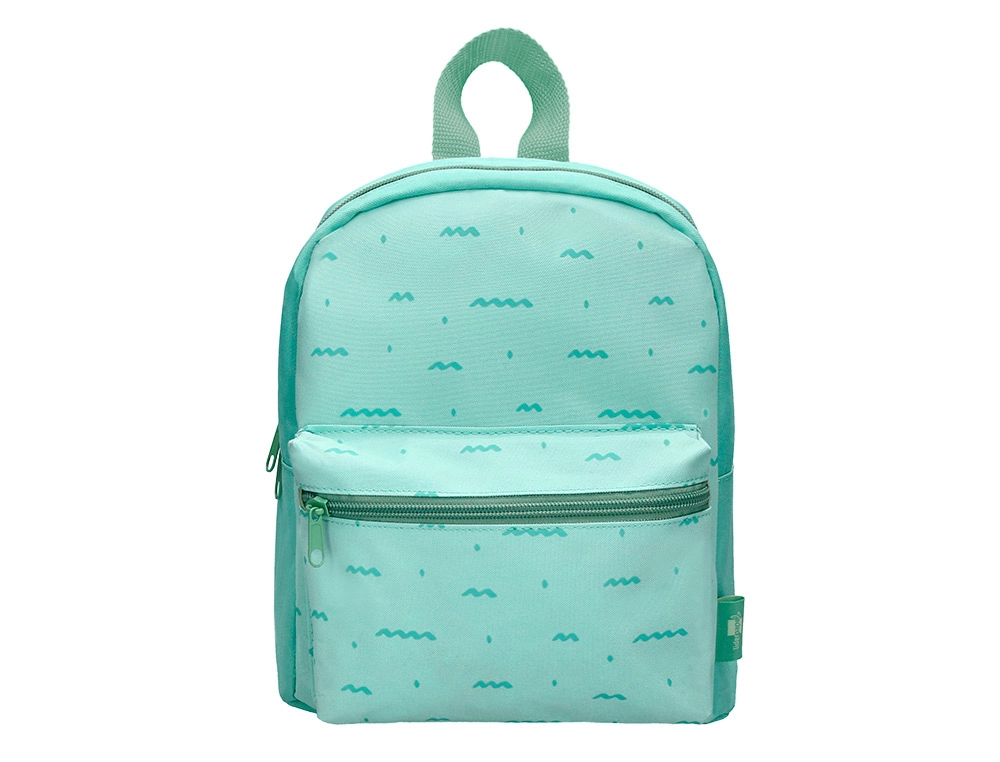 MOCHILA ESCOLAR INFANTIL LIDERPAPEL DESENHO VERDE 210X155X250MM