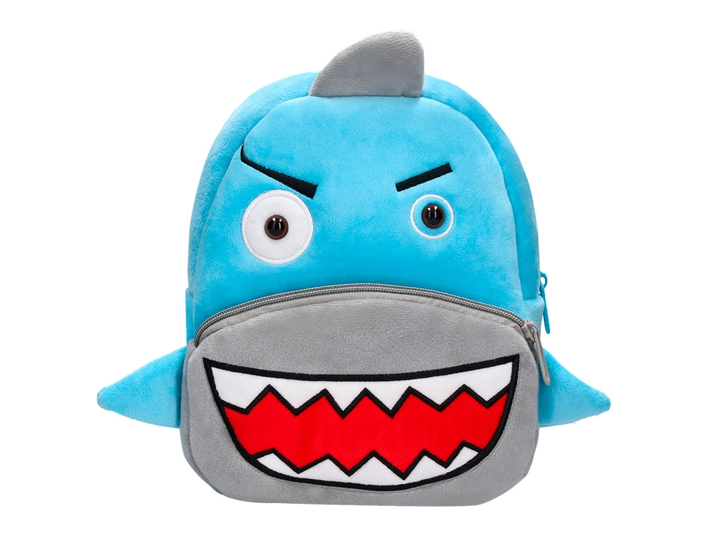 MOCHILA INFANTIL LIDERPAPEL TUBARÃO PELUCHE 260X100X240MM