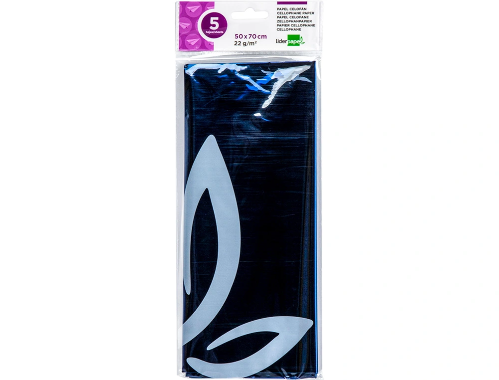 PAPEL CELOFAN 50X70 22 GR AZUL-5 FLH