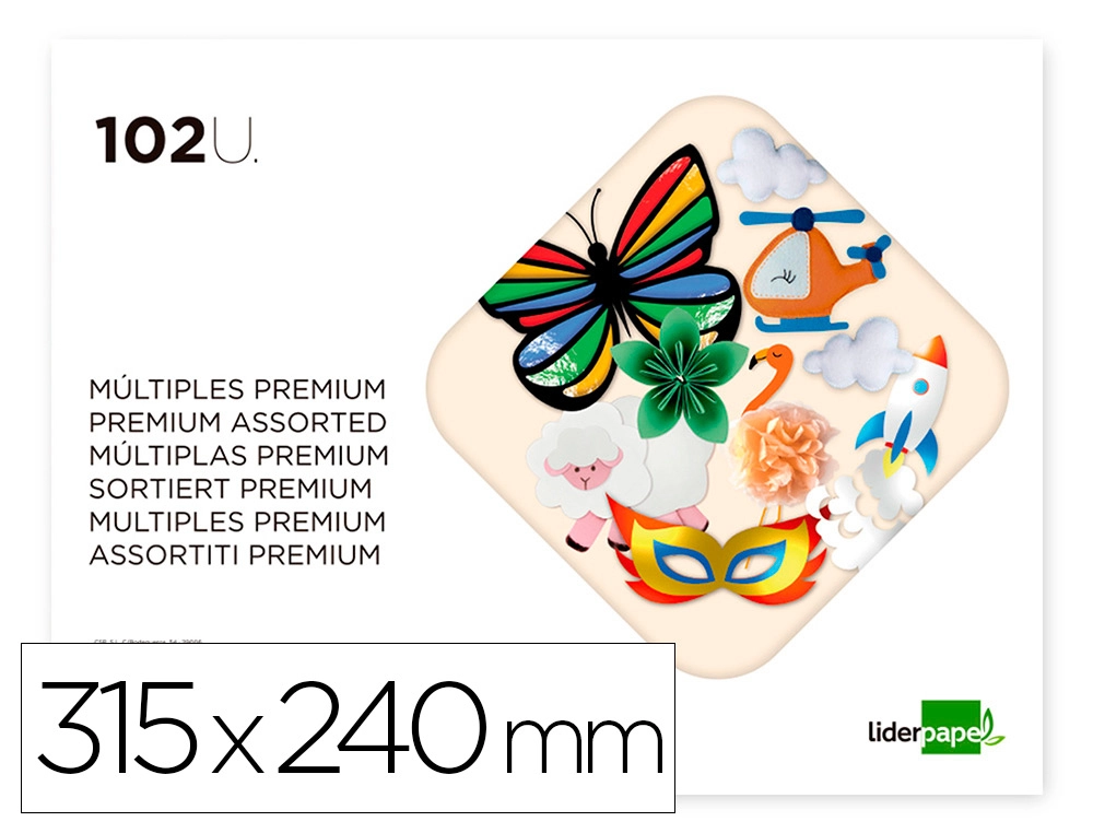 BLOCO TRABALHOS MANUAIS FOLHAS MULTIPLAS 240X315 102 FLH