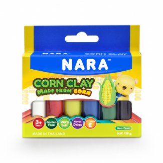 CONJUNTO PLASTICINA Á BASE DE MILHO 6 CORES NARA