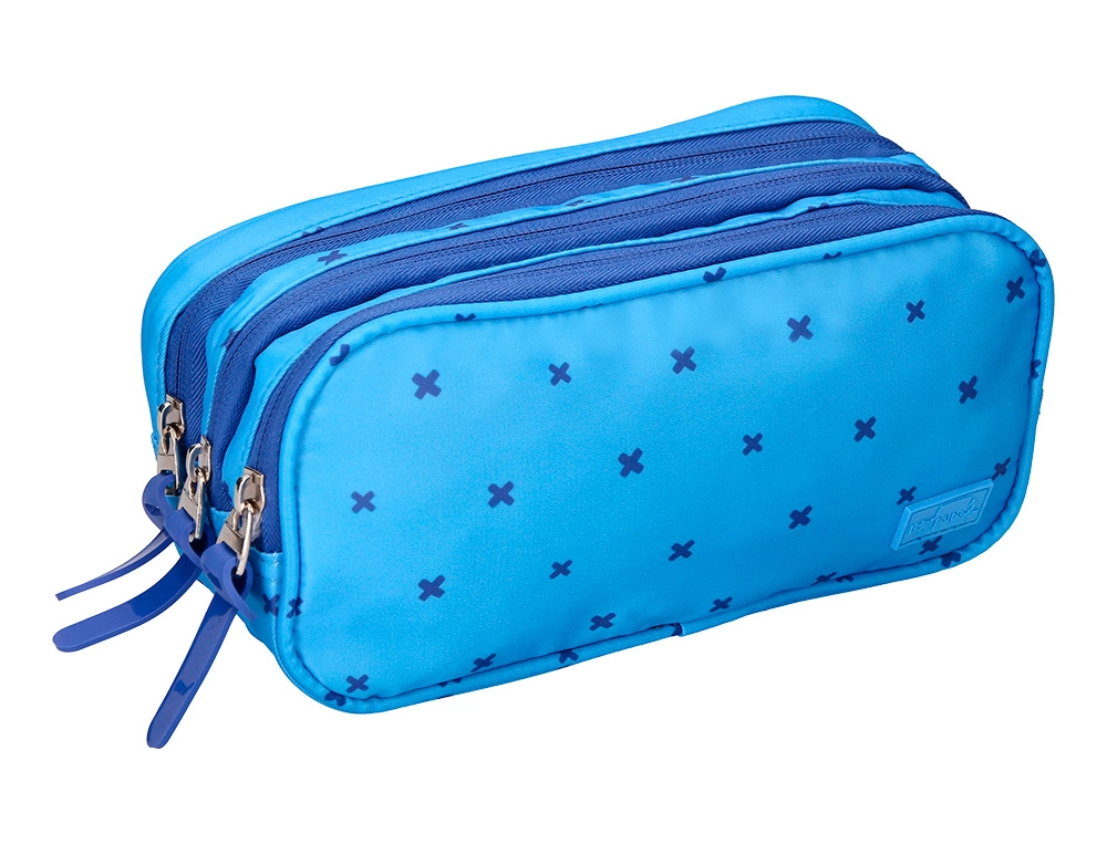 ESTOJO ESCOLAR 3 COMPARTIMENTOS 105X90X250MM AZUL