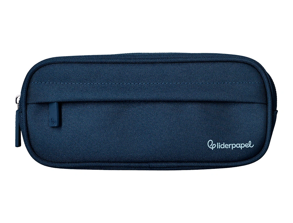 ESTOJO ESCOLAR CLASSIC 2 FECHOS C/ BOLSA FRONTAL 210X90MM AZUL MARINHO