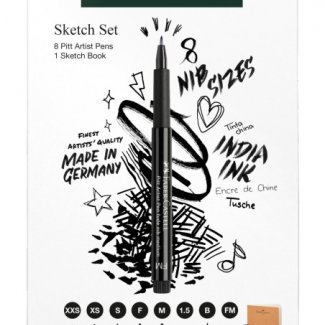 CONJUNTO 8 PITT ARTIST PEN + SKETCHBOOK  FABER - CASTELL