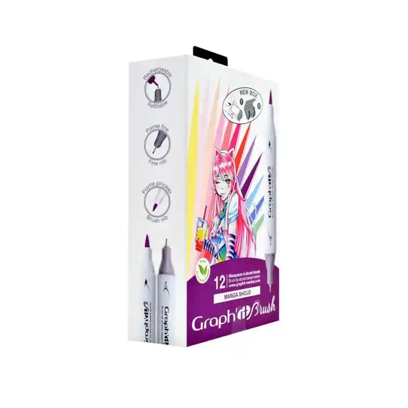 GRAPHIT BRUSH SET DE 12 - MANGA SHOJO