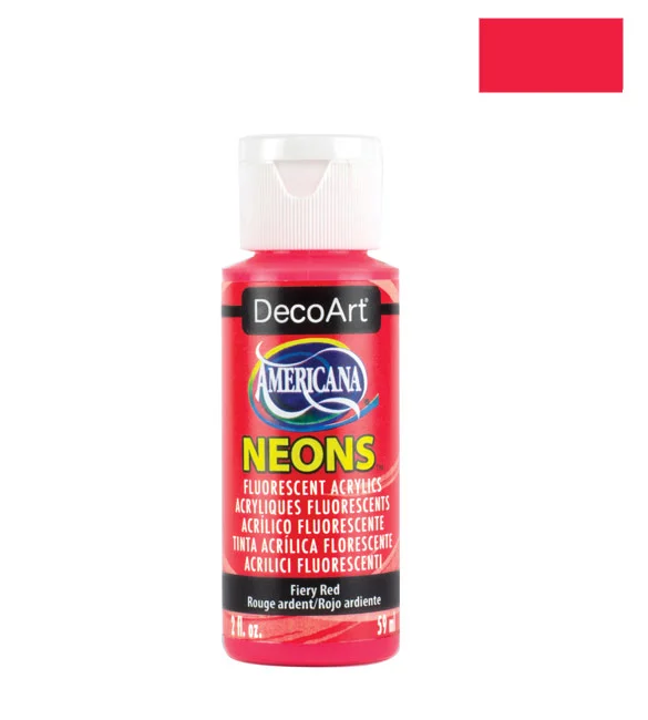 TINTA ACRILICA 59ML NEON DHS4 VERMELHO